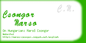 csongor marso business card